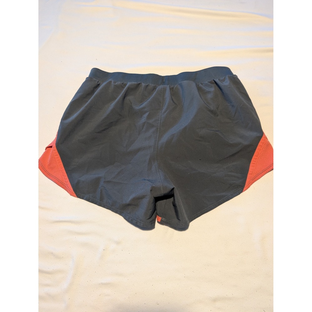 Under Armour HeatGear Fly By Running Shorts Gray Coral Pink Women Small - Picture 2 of 4
